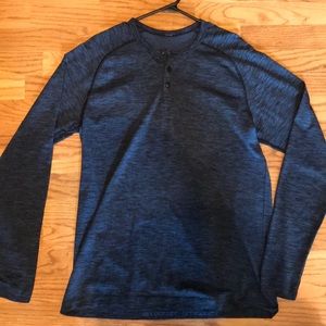 Lululemon Metal Vent Henley, blue, large
